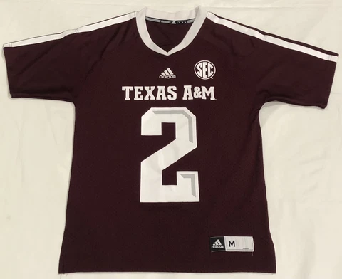 2013 Adidas Texas A&M Aggies #2 Johnny Manziel Jersey Mens Black Size Medium Cover