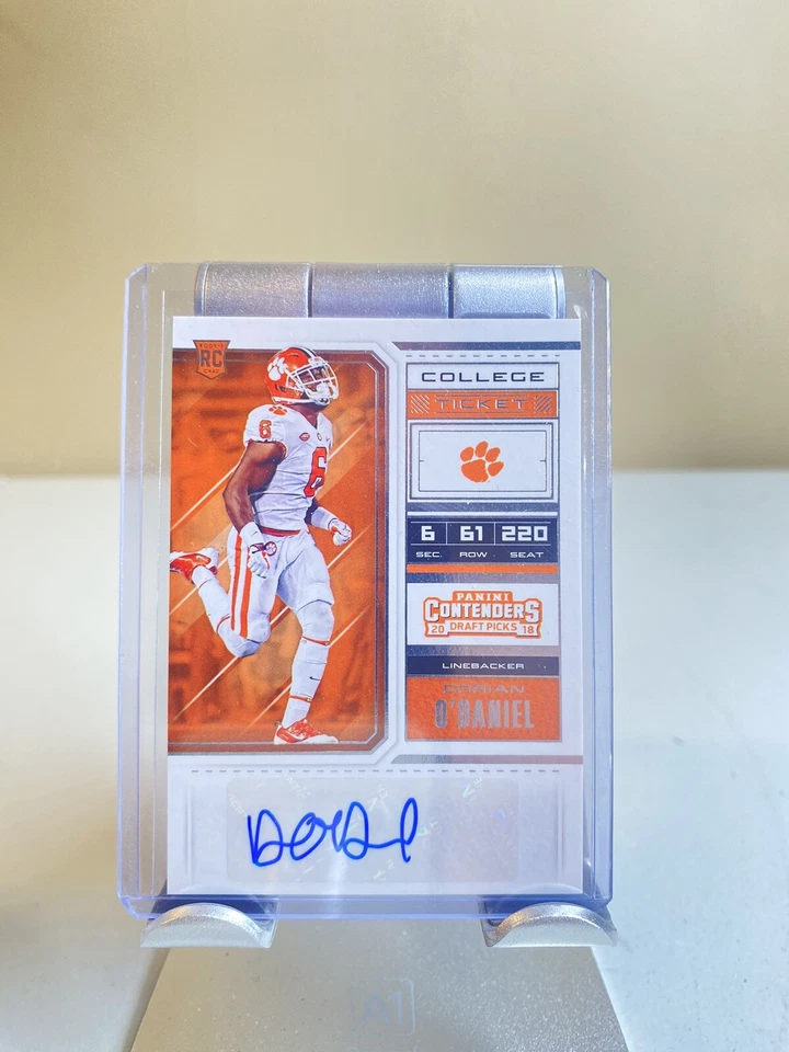 2018 Panini Contenders Draft Picks College Ticket Dorian O'Daniel Rookie Auto - Image 1 of 1