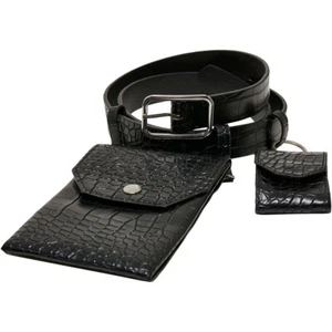 Urban Classics Croco Synthetic Leather Belt With Pouch - Picture 1 of 14
