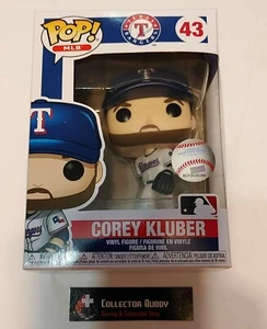 Funko Pop! MLB 43 Corey Kluber Texas Rangers Baseball Pop Figure FU46824 - Foto 1 di 1