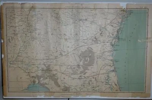 Original Offizieller Bürgerkriegsatlas - 29x18" Georgia/Florida - Savanne - St. Augustine - Bild 1 von 1