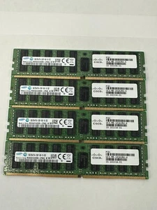 64GB SAMSUNG 4 x 16GB 2Rx4 PC4-2133P Server Ram ECC Memory M393A2G40DB0-CPB0Q - Picture 1 of 3
