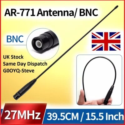 G0OYQ 27mhz Peitsche BNC Antenne CB 11m Radio T-X H100 42DS HP82 AE2990 H520 Midland