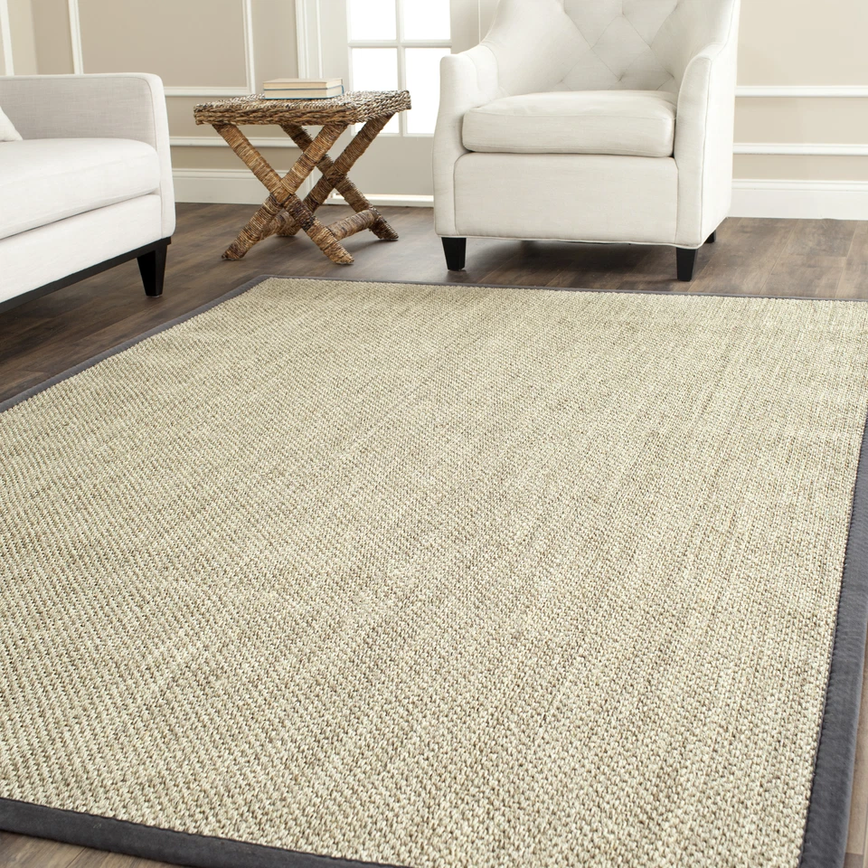 Safavieh Power Loomed Natural Fiber Collection Marble/Grey Area Rugs - NF443B - Image 1 of 1