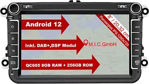 M.I.C. AV8V7-Ultra Android 12 Autoradio mit navi Qualcomm Snapdragon 665 8G+256G - Bild 1 von 9