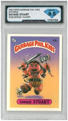 1985 Garbage Pail Kids SAVAGE STUART #33B Glossy Series 1 💎 DSG 9.5 Mint+ - Image 1 of 2