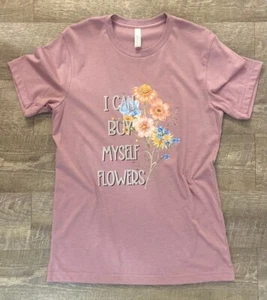 Women's Bella Canvas T-shirt, Size XXL, Pink, Floral Print, New - Picture 1 of 1