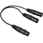 Balanced Mic Splitter Cord - 1F to 2M Y-Shaped Cable