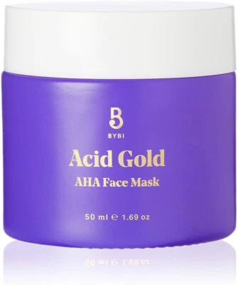 BYBI Beauty Acid Gold AHA Face Mask,Smooths Skin,Improves Texture, 50ml - Image 1 of 4