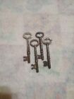 Vintage Skeleton Key Lot Of 4 Very Rare Types Decent Condition Usa Made Unique