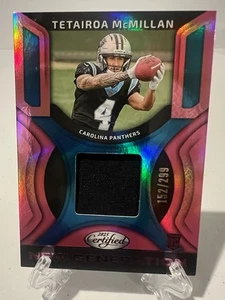 2025 Panini Certified Tetairoa McMillan RC Jersey Mirror Pink /299 - Bild 1 von 2