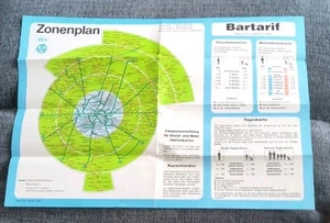Interior 1995 - Mapa y horario Bartarif - Alemania - Plan de zona - Imagen 1 de 2