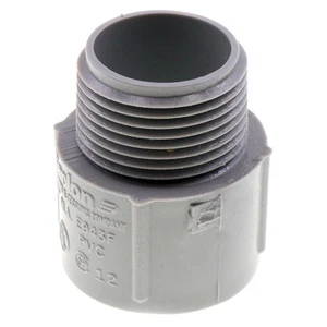 CARLON E943F NON-METALLIC PVC THREADED MA MALE ADPATER, 1-INCH, GRAY - Picture 1 of 3