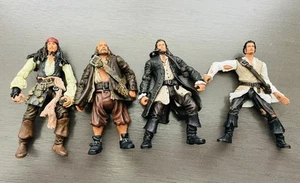Lot of 4 Zizzle Pirates of the Caribbean Action Figures 2007 Pintel Disney - Picture 1 of 5