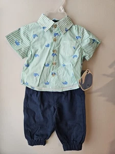 Little Beginnings Kleinkind Junge Wal Shirt und Jogginghose Set Größe 3-6M - Bild 1 von 5