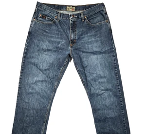 Wrangler 20X Style 01 Relaxed Straight Blue Denim Jeans Mens Size 35x32 Western - Picture 1 of 16