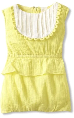 Vestido Egg by Susan Lazar Talla 3 Años Niñas Gasa Burbuja En Amarillo Limón Foto 1 de 3