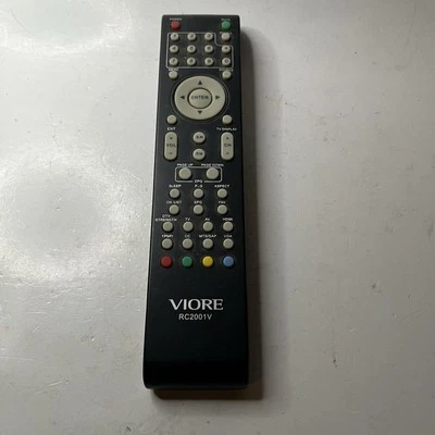 Control remoto de TV Viore RC2001V original de fábrica LC32VF56, LC16VH56, LC32VF56, LC32VH56 Foto 1 de 4