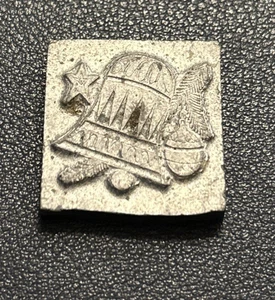 Campanella di Natale stella, ornamento | piatto stampa tipografia vintage - Foto 1 di 2