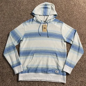 Sudadera con Capucha Quiksilver Para Hombres Rayas Grandes Otway Pullover Surf Skate Nueva - Imagen 1 de 8