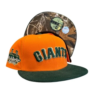 Gorra New Era San Francisco Giants Realtree Camuflada 59FIFTY Ajustada Naranja 7 3/4 Foto 1 de 4