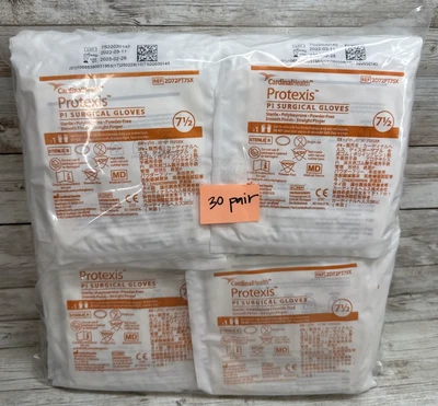 Luvas cirúrgicas Cardinal Health Protexis PI *30 pares* Tamanho: 7,5 *Veja a data* - Imagem 1 de 4