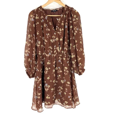 Madewell Norma Rae Dress Size Small Floral Print Long Sleeve Mini Cottagecore - Image 1 of 4