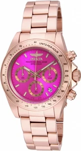Invicta Women's 16657 Speedway Quartz Chronograph Hot Pink Dial Watch - Picture 1 of 3