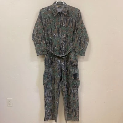 Vintage Ideal Sportswear  Camo Bowhunting Coveralls Sz. M, Flannel/Chamois, EUC - Image 1 of 4