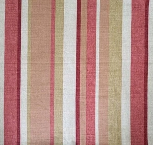LAURA ASHLEY Ripley Stripe Burnt Sienna Fabric Roll Offcut L2.20m x W1.40m *NEW* - Picture 1 of 5