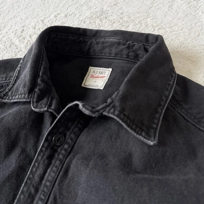Old Navy Mens Denim Work Shirt Sz M | Dk Gray 100% Cotton, Workwear ~Excellent!! - Image 1 of 4