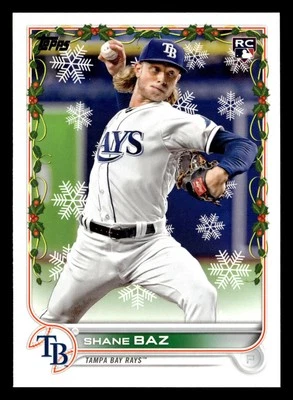 Shane Baz 2022 Topps Holiday #HW41 Tampa Bay Rays ROOKIE - Image 1 of 2