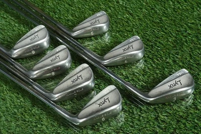 LYNX RADIUS SOLE IRONS SET 3-9 REGULAR FLEX STEEL SHAFTS RH ~ LOOK!! - Image 1 of 4