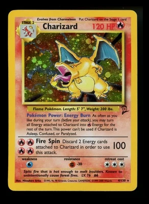 #5 Charizard 4/130 Base Set 2 2000 Holo Rare WOTC Pokémon Card TCG - Image 1 of 4