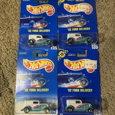 1990 91 Hot Wheels '32 Ford Delivery 1/64 2 With Speed Points 2 rare 7 spokes. - Image 1 of 4