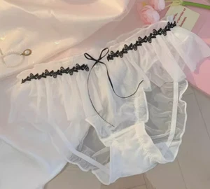 Women Sexy Lace Panties Cute Mesh See Through - Picture 1 of 2