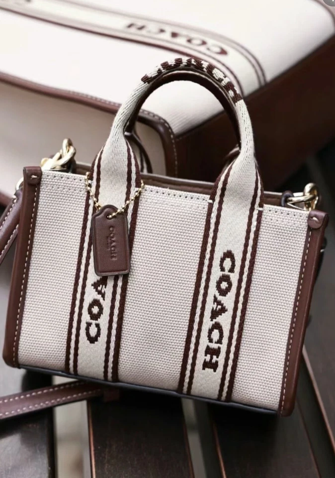 Coach CS618 Smith Mini Tote Crossbody in Silver/Light Blush **