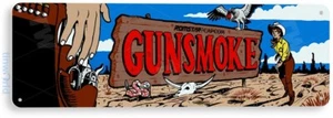 Signo de hojalata Gunsmoke Letrero Arcade, Carpa Juego Arcade Clásico, Sala de Juegos A421 - Imagen 1 de 3