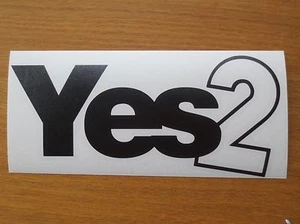 Pegatina de vinilo negra Vote Yes2 Scottish Independence sí indyref2 Escocia - Imagen 1 de 3