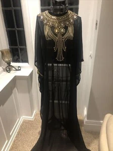 Último Diseño Bordado a Mano NUEVO Dubai Abaya Kaftan Farasha Maxi Vestido Jilbab - Imagen 1 de 7