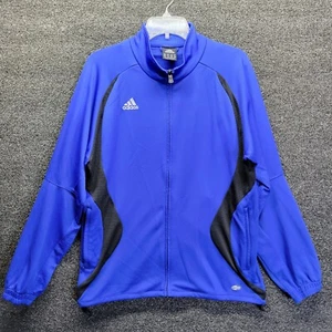 Adidas ClimaCool Men’s Full Zip 3-Stripe Soccer Futbol Warm Up Jacket Blue Sz S - Picture 1 of 10