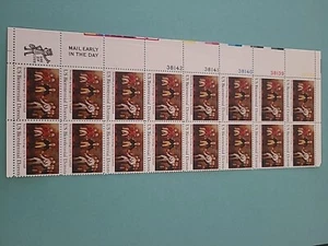 1977 U.S. 13 Cent Surrender At Saratoga Bicentennial Stamps Block Of 16 - Picture 1 of 2