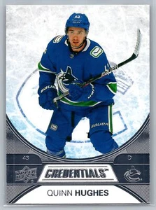 2021-22 Upper Deck Credentials #48 Quinn Hughes Vancouver Canucks - Bild 1 von 2