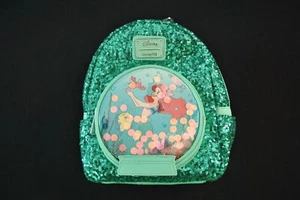 Neu mit Etikett Loungefly Mini Rucksack Disney Arielle die kleine Meerjungfrau Schneekugel 201124SS - Bild 1 von 3