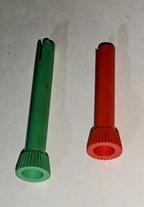 2- Vintage Red And Green TV/Tube Radio Adjustment Knobs - Picture 1 of 15