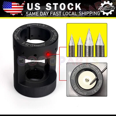 Afilador de electrodos de tungsteno y herramienta amoladora compensaciones de 15° y 20° para soldadura TIG Foto 1 de 4