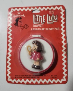 Specchio gioco compatto in plastica Little Lulu rosso Hallmark vintage anni 70 - Foto 1 di 2