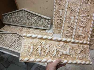 1x Relief Dekorstreifen Griechische Stuck gips Groß Wandrelief Skulptur Greek - Bild 1 von 12