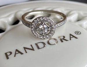Authentic Pandora Vintage Allure Ring #191006CZ - Picture 1 of 6