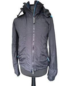 SUPERDRY Windcheater Jacket WOMENS Coat in MEDIUM Size 10 in Black - Picture 1 of 8